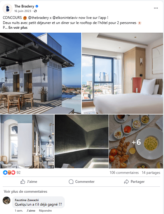 fanpage de The Bradery - organisation concours