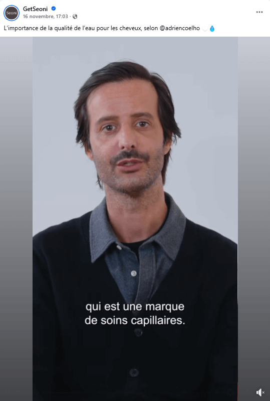 Page Facebook de GetSeoni - vidéo