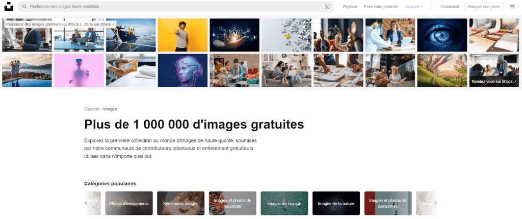 Unsplash - collections de photos