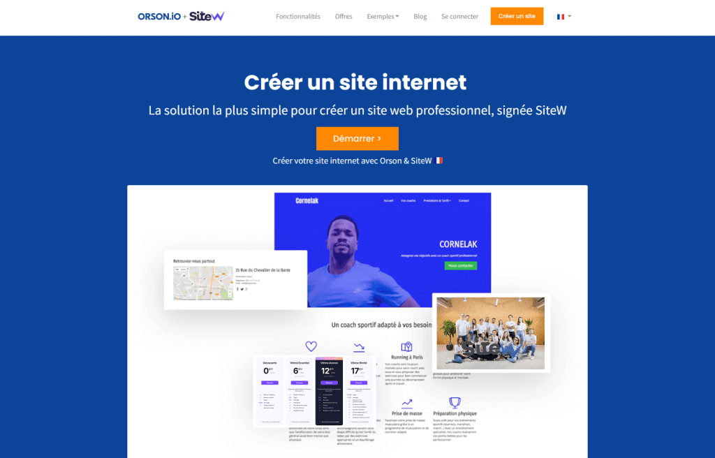 Créer un site internet ou un blog sur Orson / SiteW