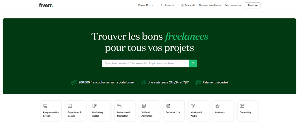 plateforme freelance, Fiverr