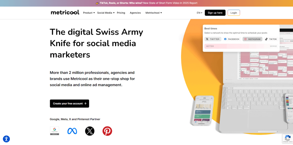 Metricool, outil d'analyse pour les PME sur les réseaux sociaux