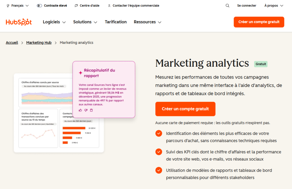 HubSpot marketing analytics