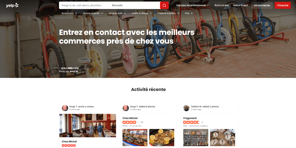 plateforme avis client Yelp