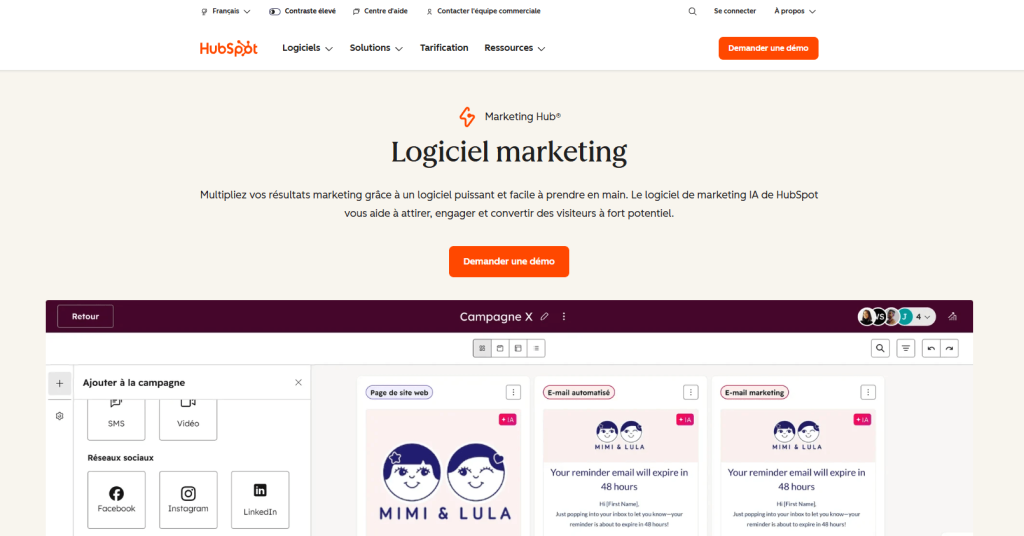 Logiciel markeeting HubSpot