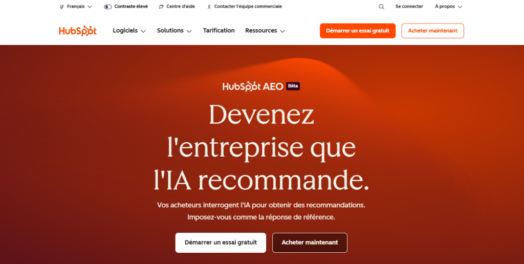 l'outil AEO de HubSpot
