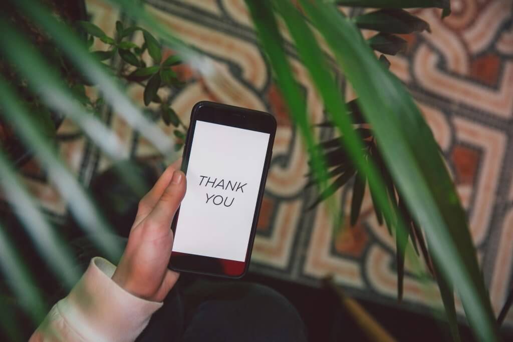 message de remerciement personnalisé