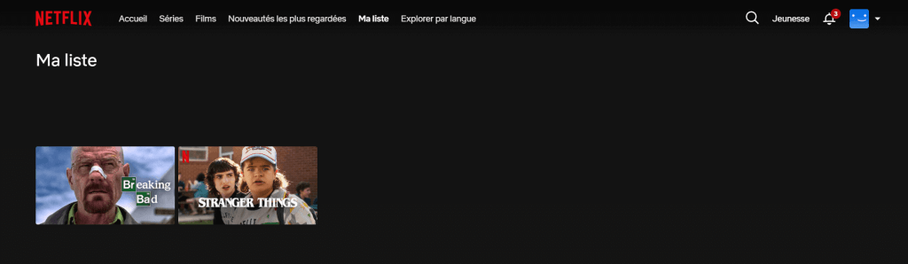 exemple de cross selling : recommandations de films Netflix