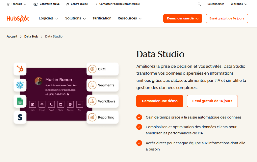 Data Studio de HubSpot