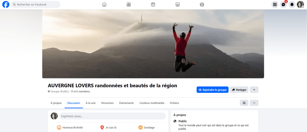 Groupe Facebook randonnées