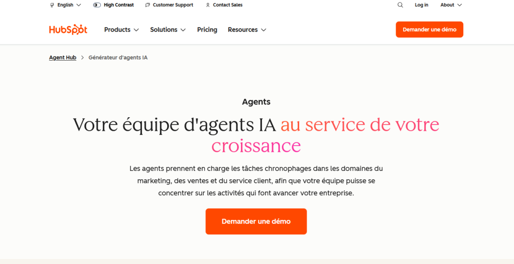 Série d'outils IA sur HubSpot