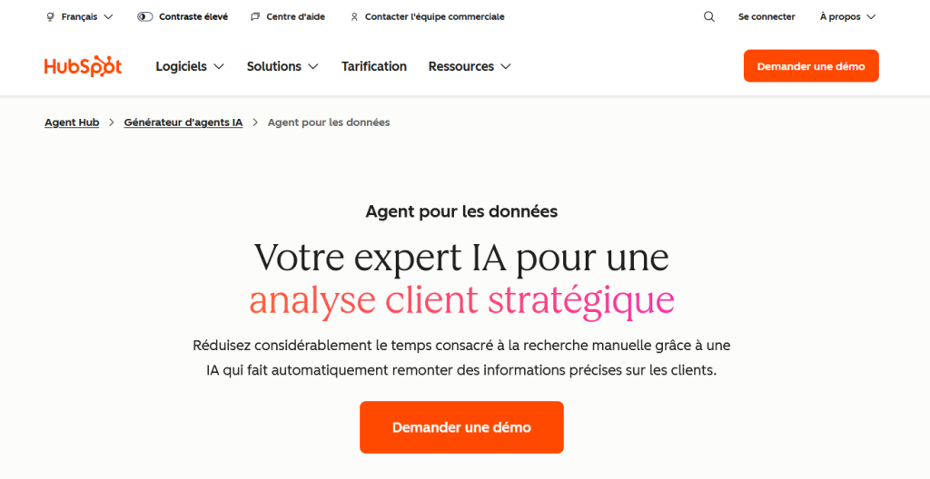 outil IA spécialisé dans les données de HubSpot CRM